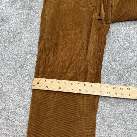 Betabrand Corduroy Straight Leg Pants Mens 36x32 Brown Rabbit Bunny Lined Casual - Picture 15 of 16